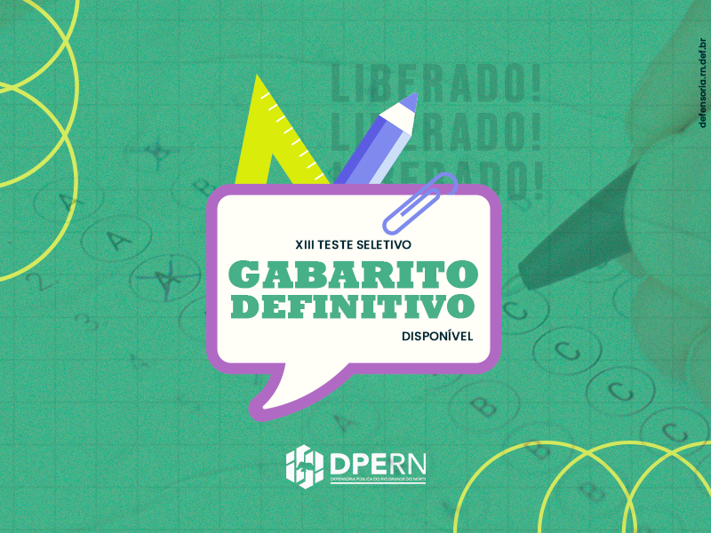 XIII TESTE SELETIVO: gabarito definitivo é divulgado